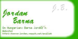 jordan barna business card